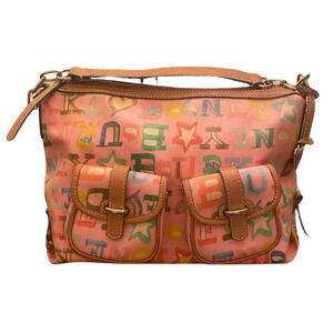 Dooney & Bourke Y2K Vintage Pink Graffiti Satchel Shoulder Bag